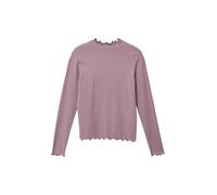 Geripptes Langarmshirt im Slim Fit mit Rollsaum 134/140 Rosa 2175108.4530.134_140