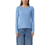 s.Oliver Geripptes Langarmshirt im Slim Fit mit Stickerei