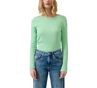 s.Oliver Geripptes Langarmshirt im Slim Fit mit Stickerei
