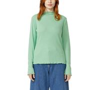 Geripptes Langarmshirt mit gewelltem Saum 36 grün 2176302.7269.36