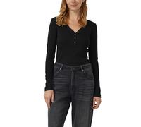 s.Oliver Geripptes Longsleeve mit Henleyausschnitt