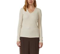 Geripptes Longsleeve mit V-Ausschnitt 34 beige 2172332.81W9.34