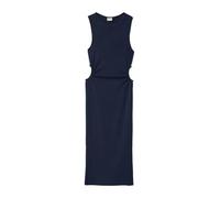 s.Oliver Geripptes Midi-Kleid mit Cut-Out und Schlitz