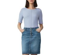 Geripptes Slim-Fit-Shirt mit Nahtdetail 38 blau 2164159.5083.38