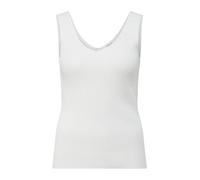 Geripptes Stricktop aus Viskosemix im Slim Fit 44 weiß