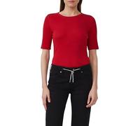 Geripptes T-Shirt im Slim Fit aus Baumwollmix 44 rot 2166438.3533.44