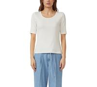 s.Oliver Geripptes T-Shirt im Slim Fit mit Stickerei