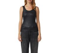 Geripptes Tank-Top mit glitzerndem Coating 36 schwarz 2172733.9999.36