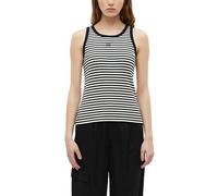 s.Oliver Geripptes Top im Slim Fit mit Stickerei