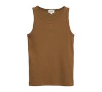Geripptes Top im Slim Fit mit Stickerei 34 braun 2179332.8918.34