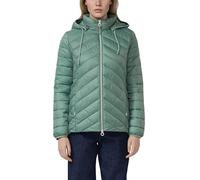 Steppjacke S.OLIVER, Damen, Gr. 42, sage grün, Web, Obermaterial: 100% Polyester, unifarben, tailliert hüftlang, Rundhals, Bündchen, Jacken Steppjacke, mit Kapuze und Kordelzug (44384708-42) sage grün