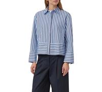 Gestreifte Baumwollbluse im Relaxed Fit 48 blau|mehrfarbig 2170022.51G1.48