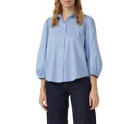 Gestreifte Hemdbluse mit 3/4-Arm und Raffung 48 blau 2168779.51G0.48