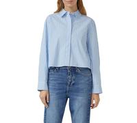 Gestreifte Popeline-Bluse im Boxy Fit 42 blau|weiß 2174257.51G1.42