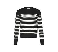 Gestreifter Pullover aus Viskosemix 48 schwarz 2161704.99G1.48