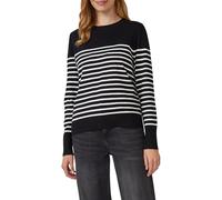 Gestreifter Pullover aus Viskosemix 34 schwarz 2161704.99G1.34