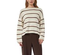Gestreifter Pullover im Relaxed Fit 42 beige|braun 2176605.80X4.42