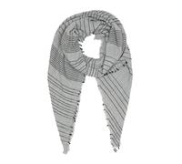 s.Oliver Gestreifter Schal mit Fransen grau meliert 1