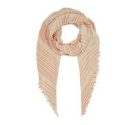 Gestreifter Schal mit Fransen 1 Beige