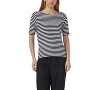 Gestreiftes Halbarmshirt im Slim Fit mit Flammgarn 40 blau|weiß 2174927.59G3.40