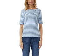 s.Oliver Gestreiftes Halbarmshirt im Slim Fit mit Flammgarn