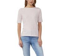 s.Oliver Gestreiftes Halbarmshirt im Slim Fit mit Flammgarn