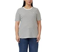 Gestreiftes Jersey-T-Shirt im Regular Fit mit Herz-Stickerei 54 blau|creme 2179773.59G4.54