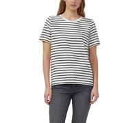 Gestreiftes Jersey-T-Shirt mit Herz-Stickerei 48 schwarz|creme 2174360.99G4.48