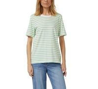 Gestreiftes Jersey-T-Shirt mit Herz-Stickerei 44 grün|creme 2174360.72G4.44
