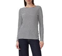Gestreiftes Langarmshirt aus Flammgarn mit U-Boot-Ausschnitt 34 blau|weiß 2171413.59G4.34