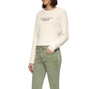 Gestreiftes Langarmshirt im Relaxed Fit mit Artwork 40 beige|weiß 2160859.81G3.40