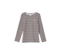 s.Oliver Gestreiftes Longsleeve im Slim Fit mit Glitzergarn Creme 140