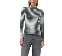 Gestreiftes Longsleeve im Slim Fit mit Rollkragen 40 grau|türkis 2170281.97G8.40