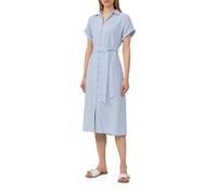 Gestreiftes Midikleid im Relaxed Fit aus Leinenmix 46 blau 2163796.55G0.46