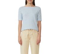 Gestreiftes T-Shirt im Slim Fit mit Flammgarnstruktur 40 blau 2166289.50G2.40