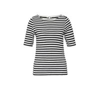 s.Oliver Gestreiftes T-Shirt im Slim Fit mit Flammgarnstruktur