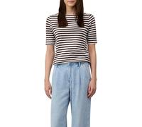 Gestreiftes T-Shirt im Slim Fit mit Flammgarnstruktur 40 braun 2166289.88G2.40