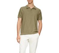 s.Oliver Gestricktes Poloshirt mit Flammgarnstruktur