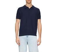 s.Oliver RED LABEL Regular Fit Poloshirt mit Flammgarnstruktur in Dunkelblau, Größe XXL
