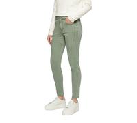 Gewaschene Hose im Slim Fit aus Baumwollsatin 40 olive 2161597.7369.40