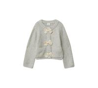 Glitzer-Strickjacke mit Schleifen und Druckknöpfen 92/98 grau 2173286.0406.92_98