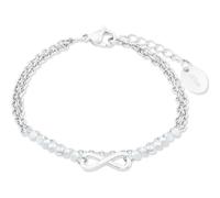 s.Oliver 2022717 Damen Armband Infinity Edelstahl Silber 20 cm