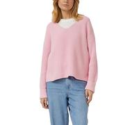 Grobstrickpullover mit V-Ausschnitt im Relaxed Fit 38 Rosa 2176604.4156.38