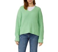 s.Oliver Grobstrickpullover mit V-Ausschnitt Relaxed Fit Grün Größe 46