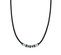 s.Oliver Halsband Edelstahl Leder für Herren, Halsschmuck, Kommt in Schmuck Geschenk Box
