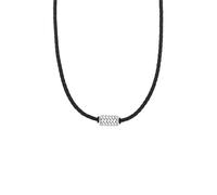 s.Oliver Boys Halskette 2031537 Edelstahl Leder schwarz