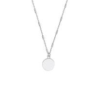 s.Oliver Halskette 925 Sterling Silber Damen Halskette, 42+3 cm, Silber, Münze, Kommt in Schmuck Geschenk Box, 2032801