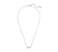 s.Oliver Halskette 925 Sterling Silber Damen Halskette, mit Zirkonia synth., 40+5 cm, Silber, Infinity, Kommt in Schmuck Geschenk Box, 2032882