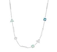 s.Oliver Halskette 925 Sterling Silber Damen Halsschmuck, mit Zirkonia synth., 42+3 cm, Silber, Kommt in Schmuck Geschenk Box, 2033892