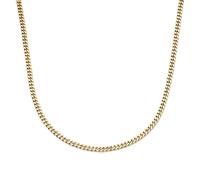 s.Oliver Herren Necklace - Halskette aus mattiertem Edelstahl - IP Gold - Panzerkette 50 cm - wasserfest & hautfreundlich